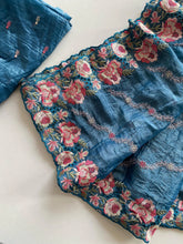 Crush Silk Leheriya Embroidery Work Saree